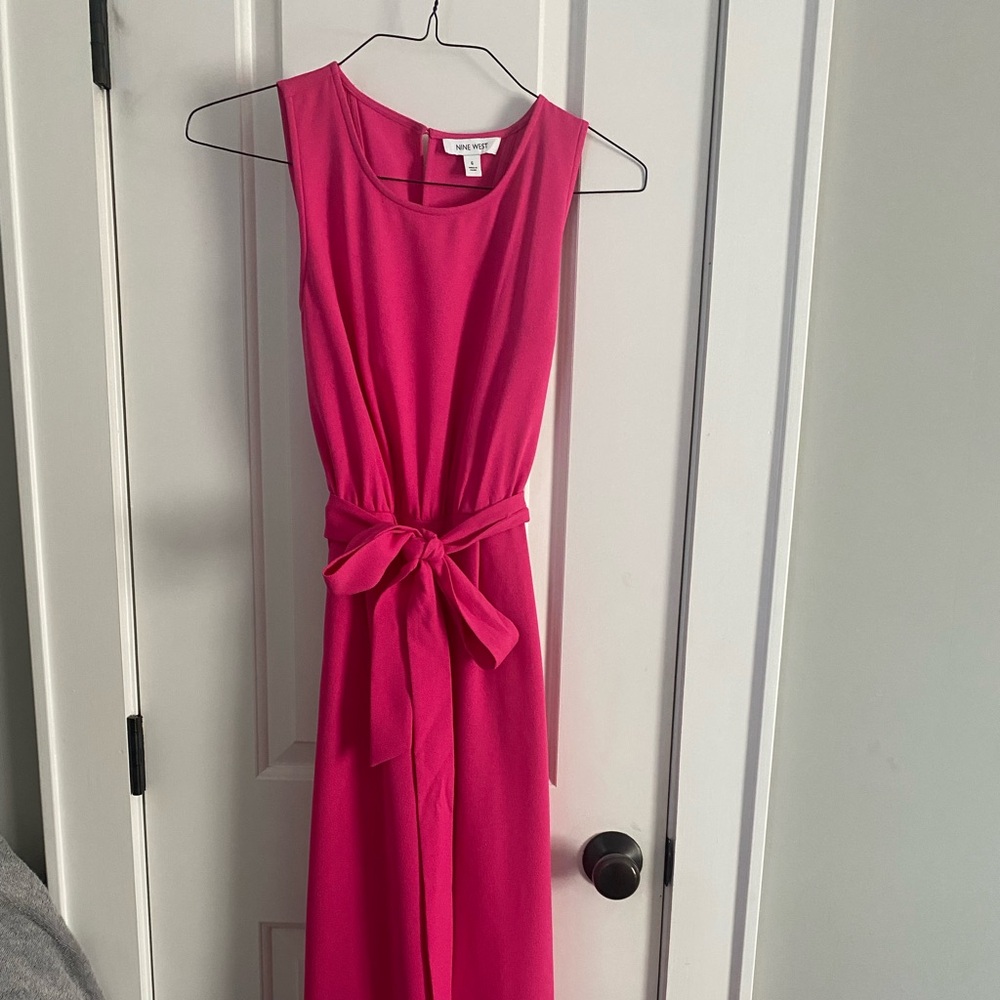 Nine West Pink Flyaway Jumpsuit